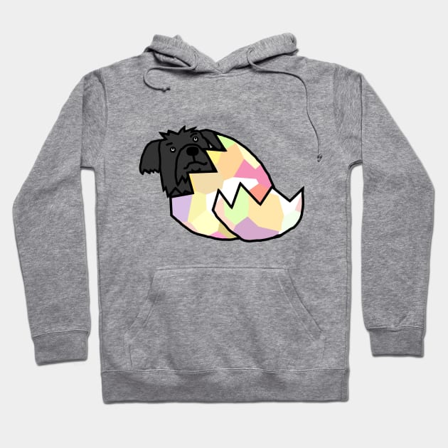 Cute Dog Hatching from Easter Egg Hoodie by ellenhenryart